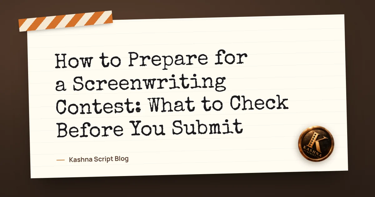 How to Prepare for a Screenwriting Contest: What to Check Before You Submit