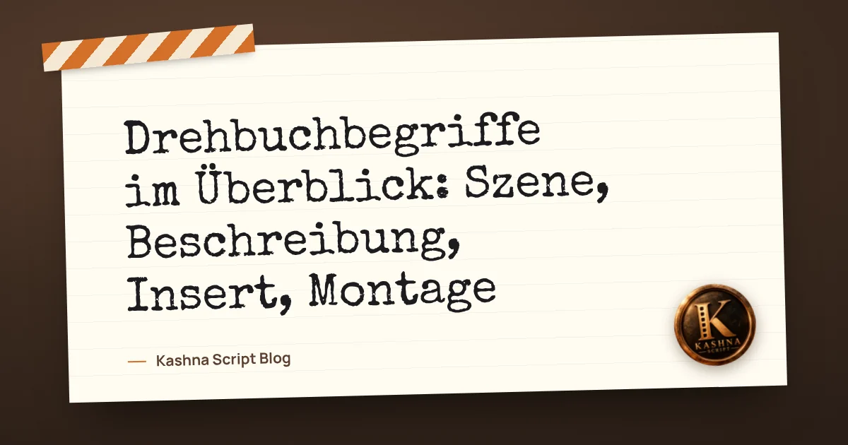 Drehbuchbegriffe im Überblick: Szene, Beschreibung, Insert, Montage