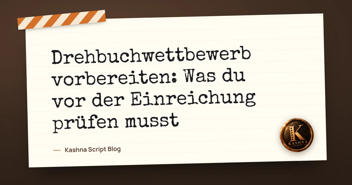 Drehbuchwettbewerb vorbereiten: Was du vor der Einreichung prüfen musst