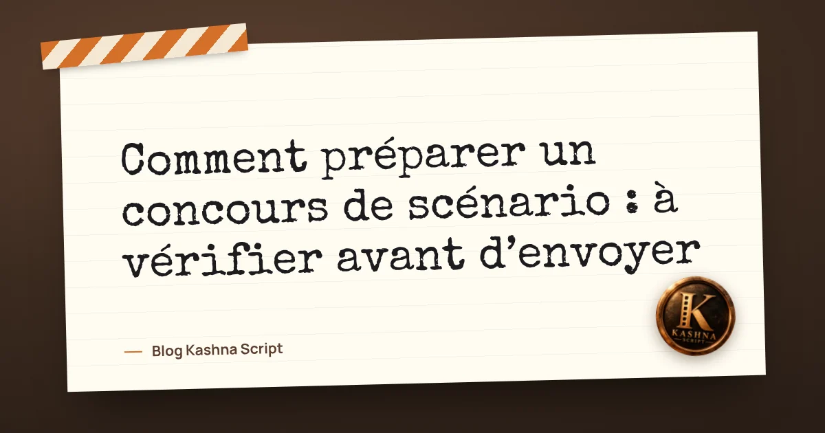 Comment préparer un concours de scénario : à vérifier avant d’envoyer